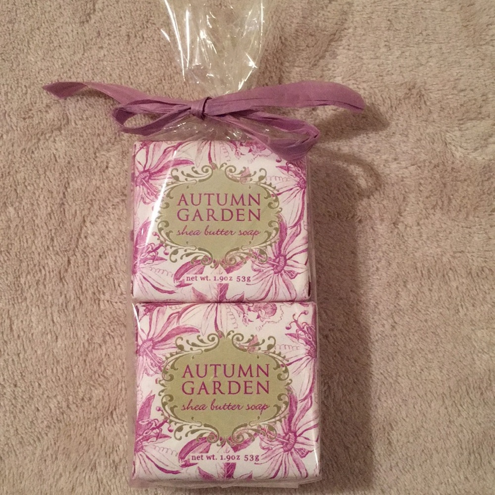 Autumn Garden Artisan Shea Butter Soap 2 pk NWT